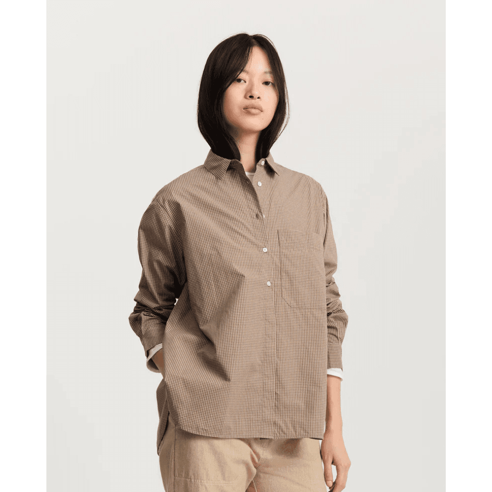 Aiayu / Lynette Shirt Check / Mix Fossil — billede 1