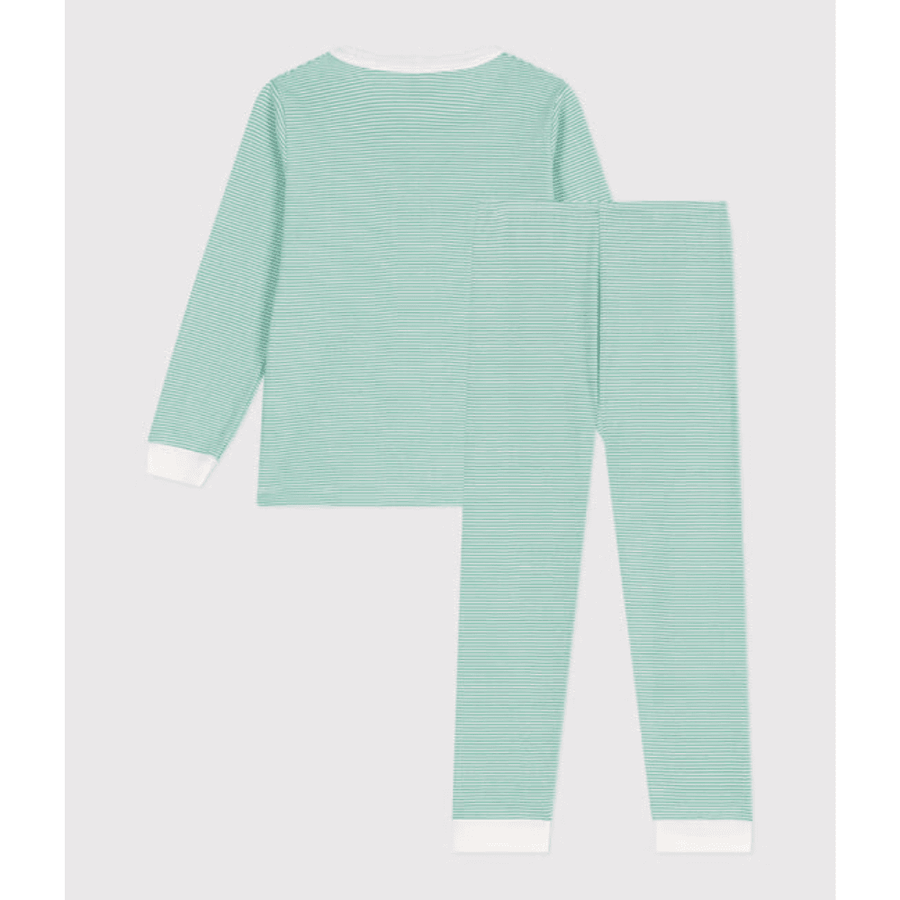 Petit Bateau / Nattøj Sæt / Grønne Striber — billede 2