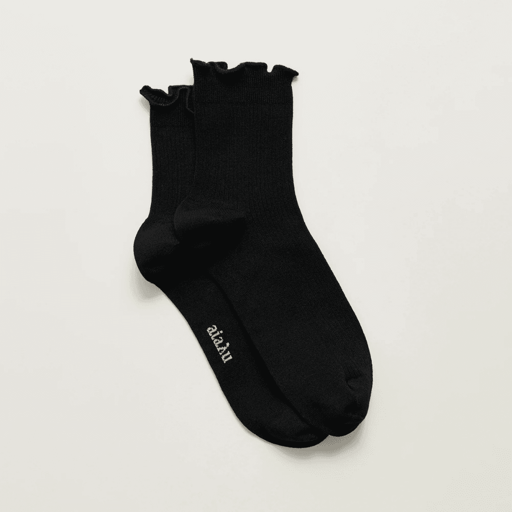 Aiayu / Cotton Frill Strømper / Black