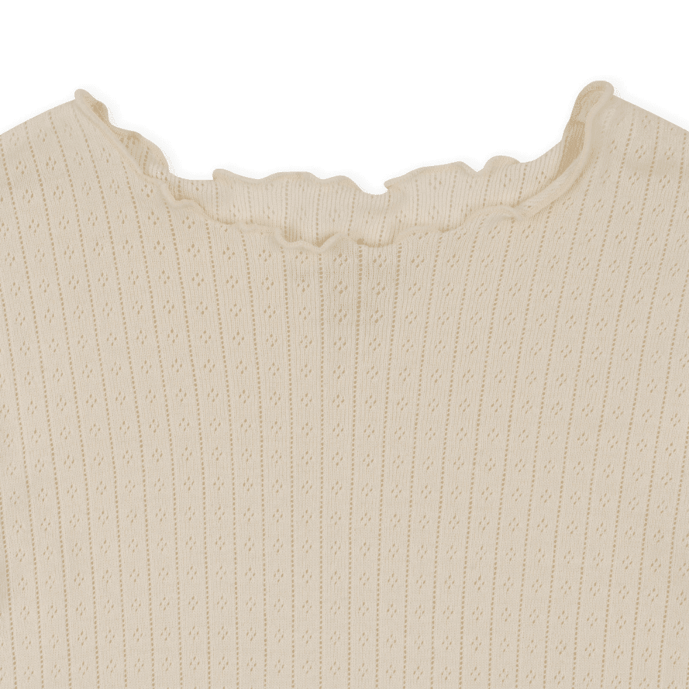 Konges Sløjd / Minnie pointelle t-shirt / Antique hvid — billede 3