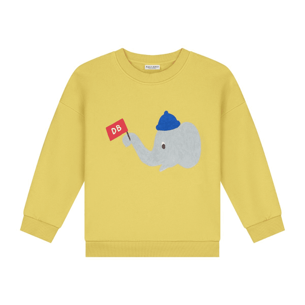 Daily Brat / Sweatshirt Elefant / Gul — billede 2