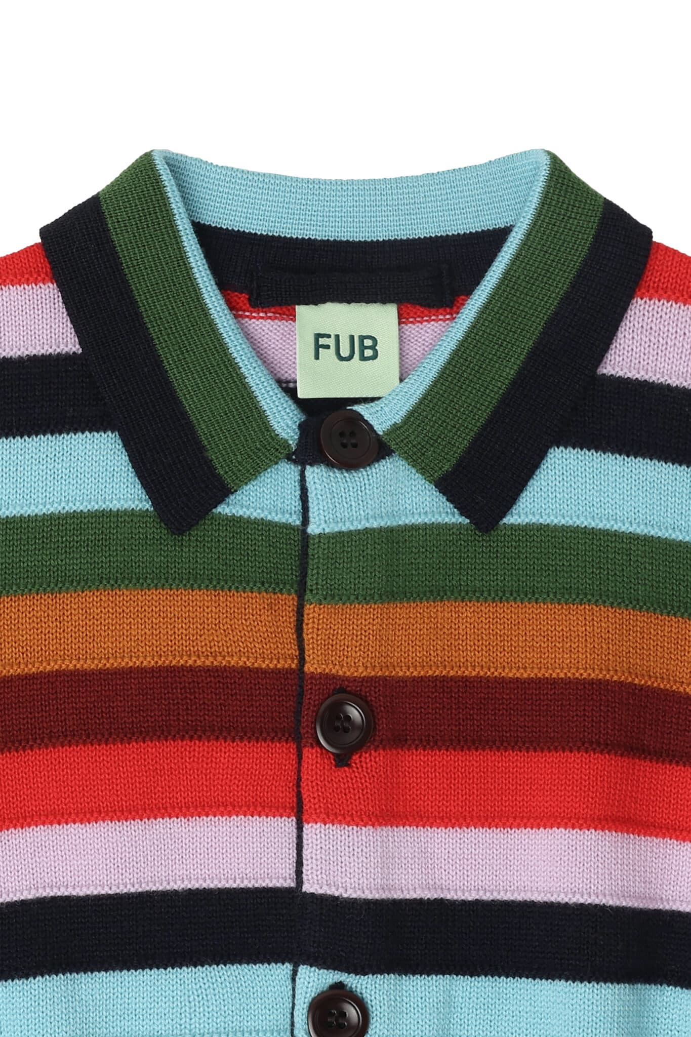 FUB / Stribet Uld Jakke / Multi striber — billede 2