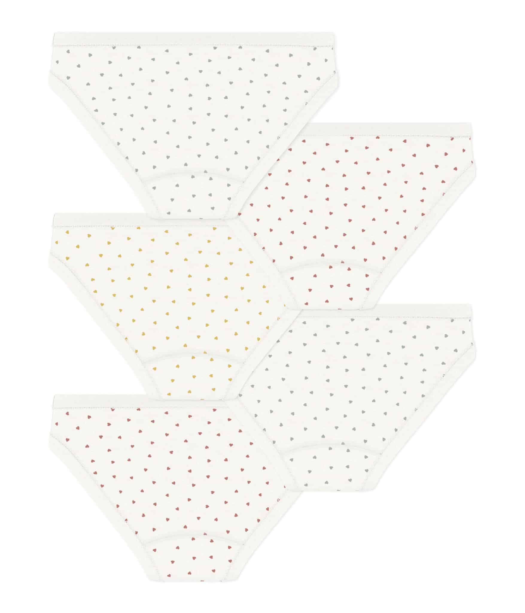 Petit Bateau / 5 pak underbukser hjerter / pige — billede 2