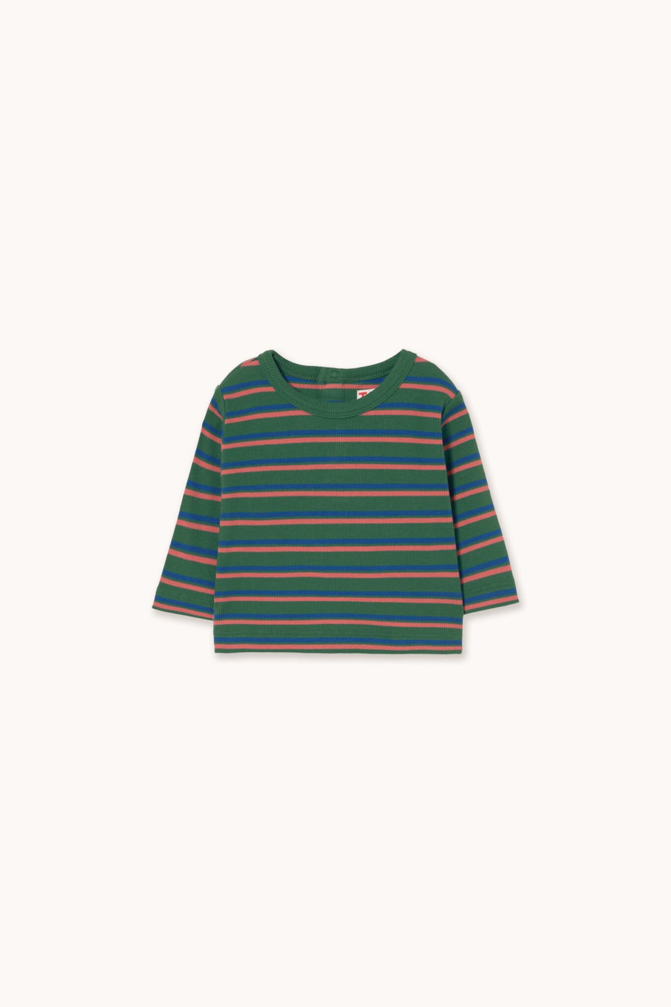 Tiny Cottons / Duo Stripes Rib Baby bluse / Grøn