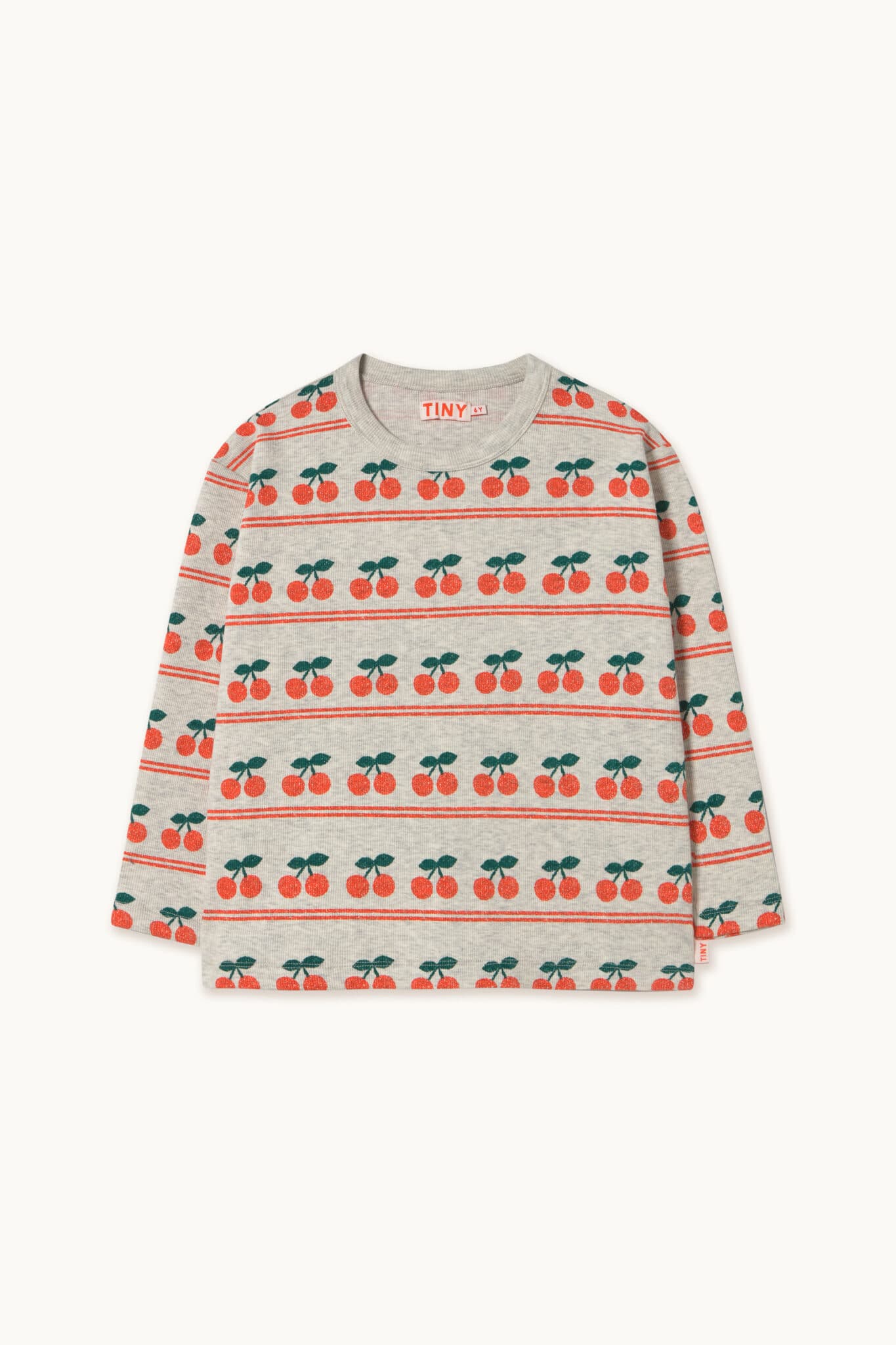 Tiny Cottons / Cherry Pattern Rib Bluse