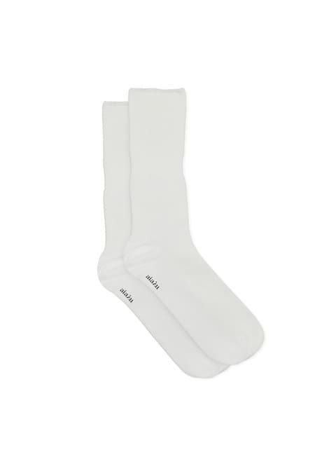 Aiayu / Bomulds Rib Strømper / Hvid — billede 2