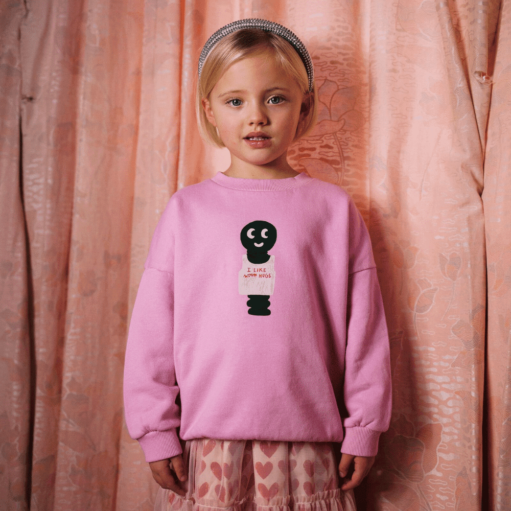 Daily Brat / I Like Worm Hugs Sweatshirt / Lyserød — billede 5