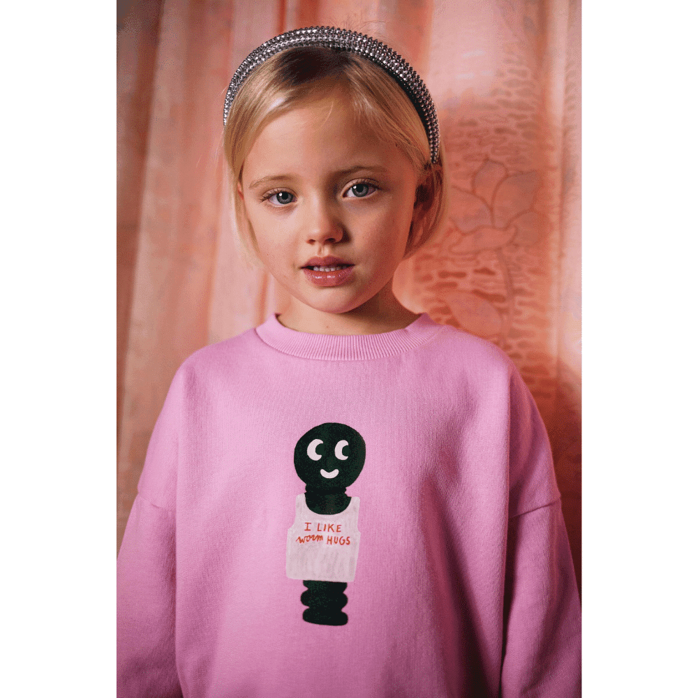 Daily Brat / I Like Worm Hugs Sweatshirt / Lyserød — billede 4