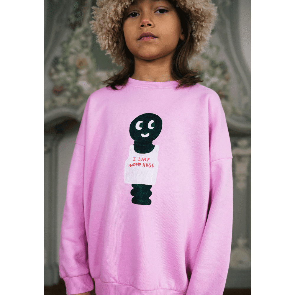 Daily Brat / I Like Worm Hugs Sweatshirt / Lyserød — billede 2