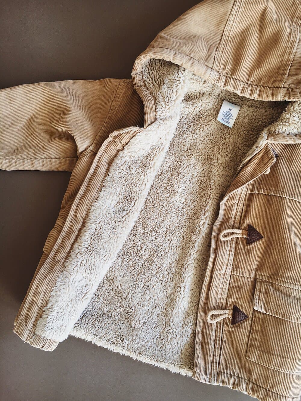 Corduroy Hooded Jacket Warm Lining — billede 2