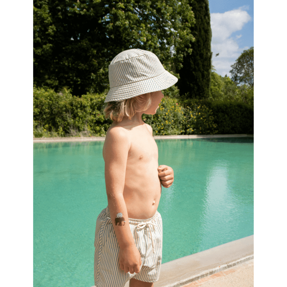 Konges Sløjd / Asnou UV bucket hat / Blå striber — billede 4