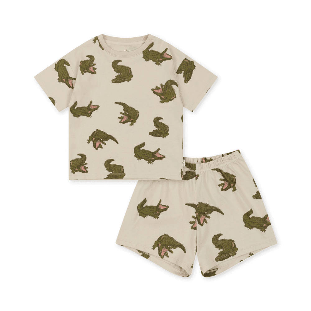 Konges Sløjd / Lin Shorts T-shirt sæt / Crocodile — billede 1