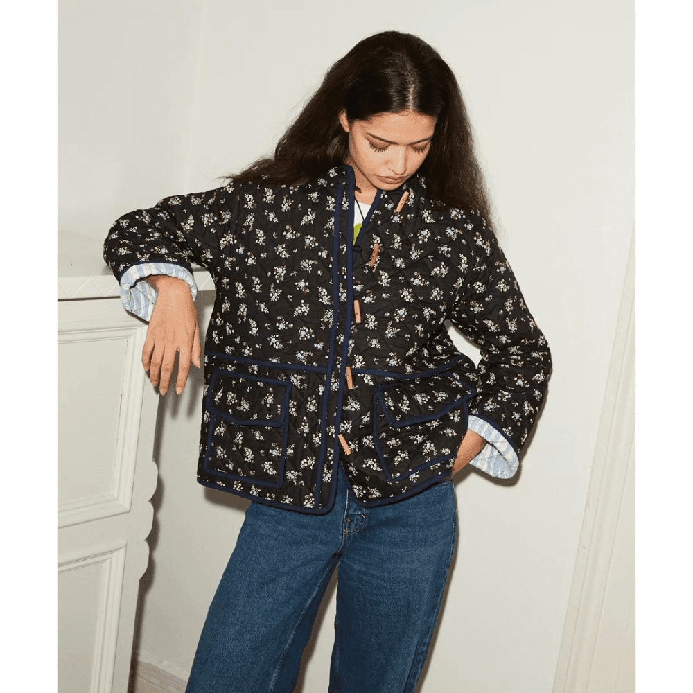 Sissel Edelbo / Adriane Quilted Jakke / Floral Black — billede 1