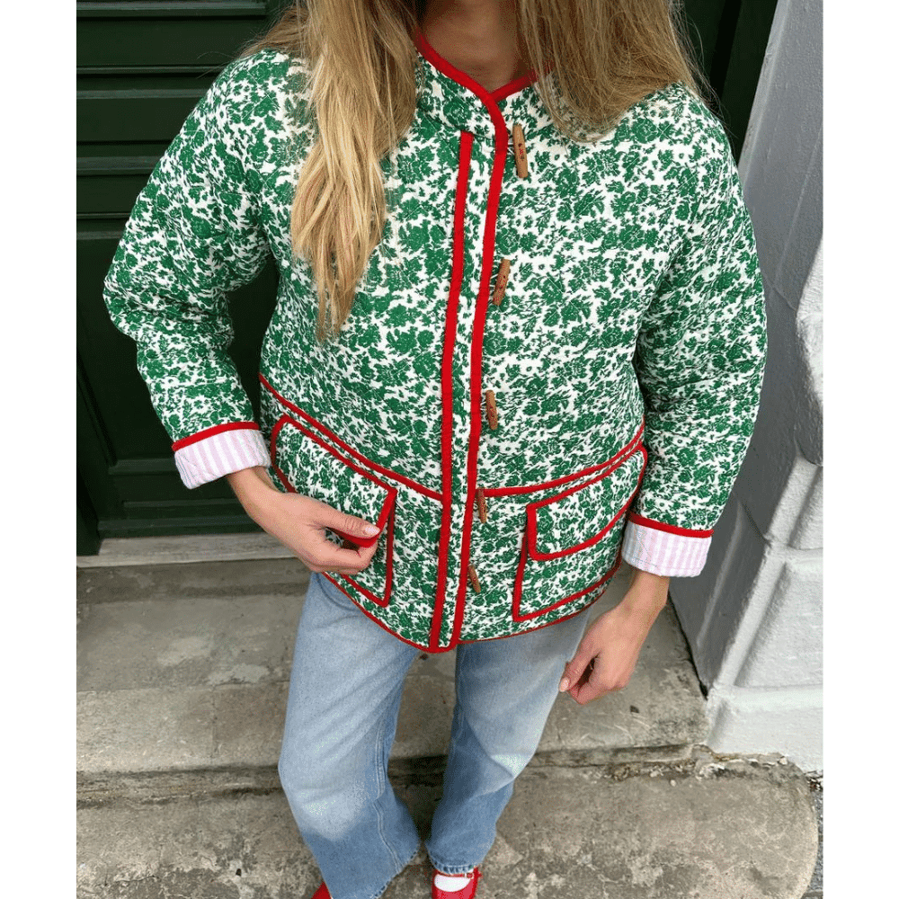 Sissel Edelbo / Adriane Quilted Jakke / Green Garden — billede 1