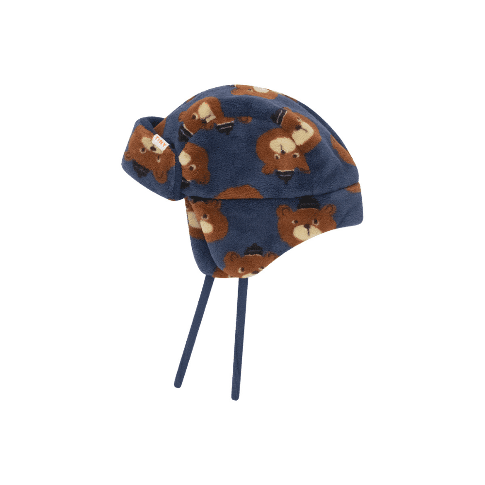 Tiny Cottons / Fleece Hue med bjørne / Blå — billede 1
