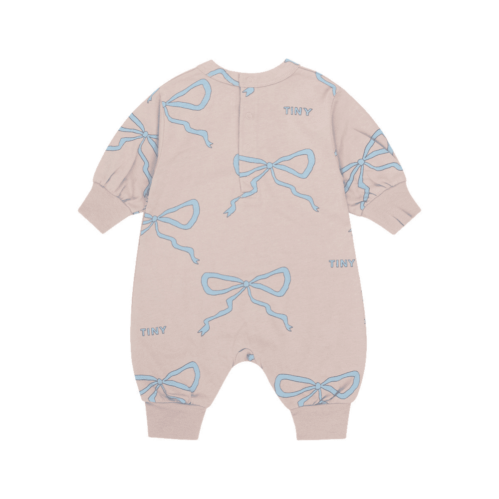 Tiny Cottons / Heldragt med blå sløjfer / Taupe — billede 2