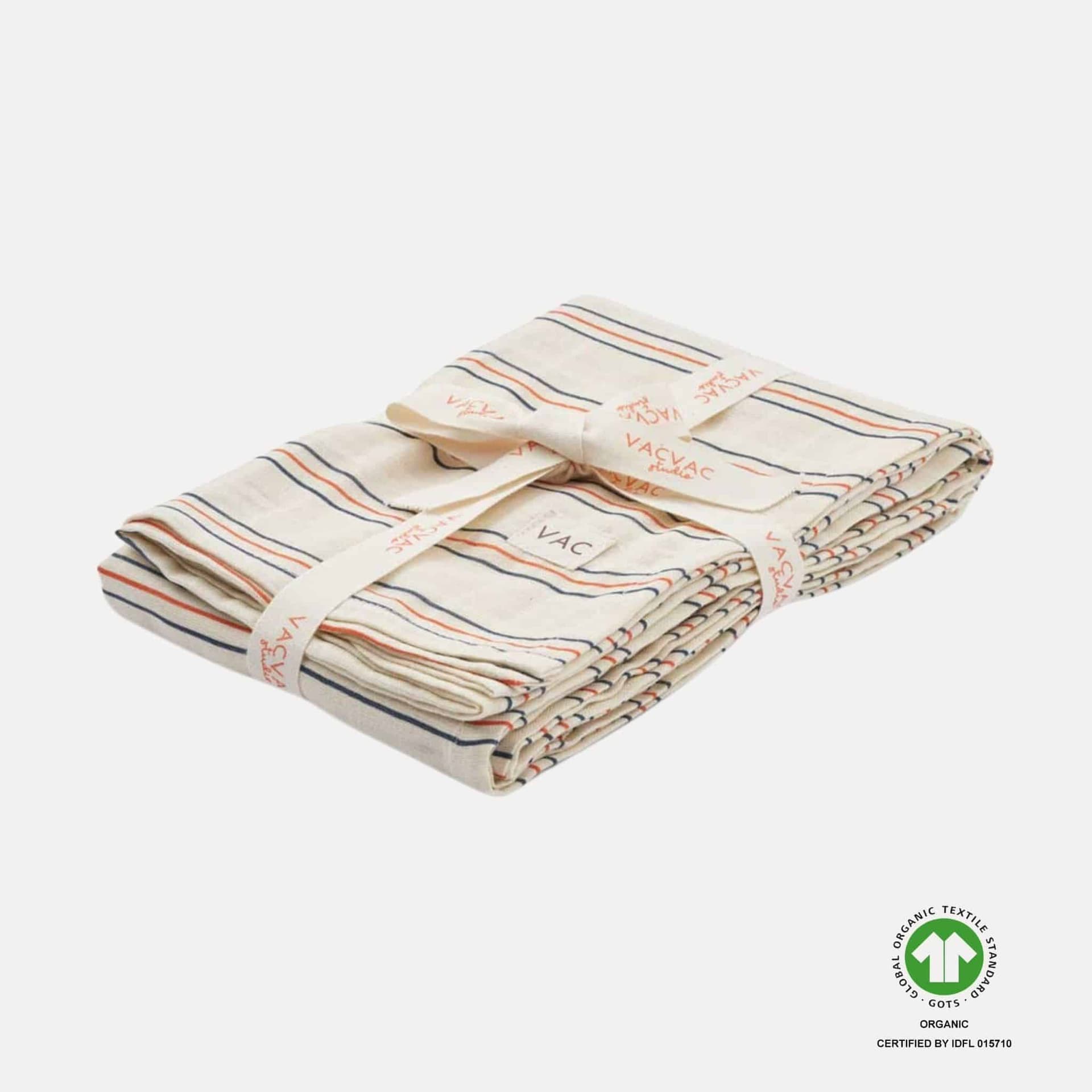 VacVac Studio / 3-pak stofbleer / Seed pearl stripes — billede 1