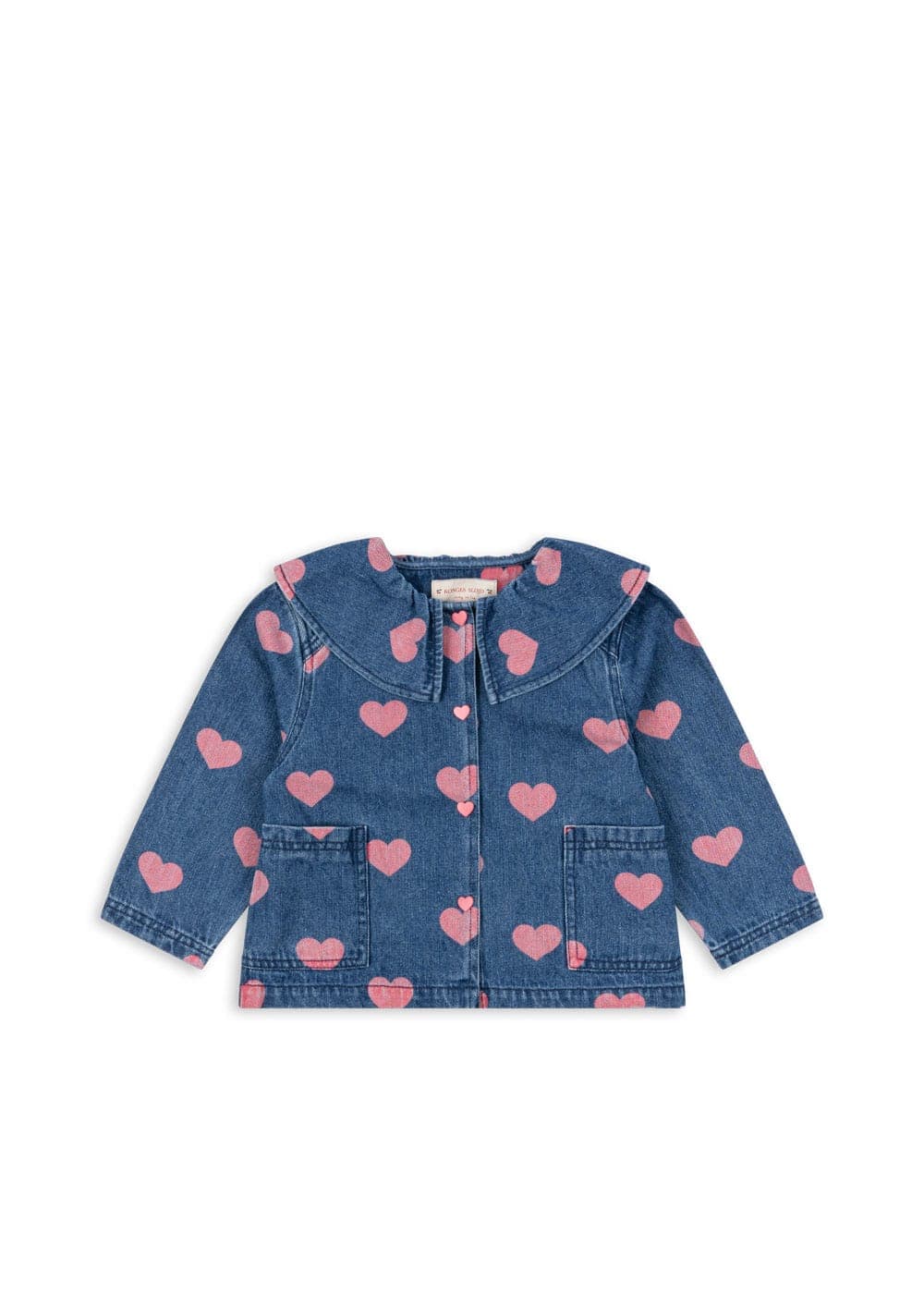 Konges Sløjd / Magot Denim Skjorte med hjerter / Bon Coeur Pink — billede 1