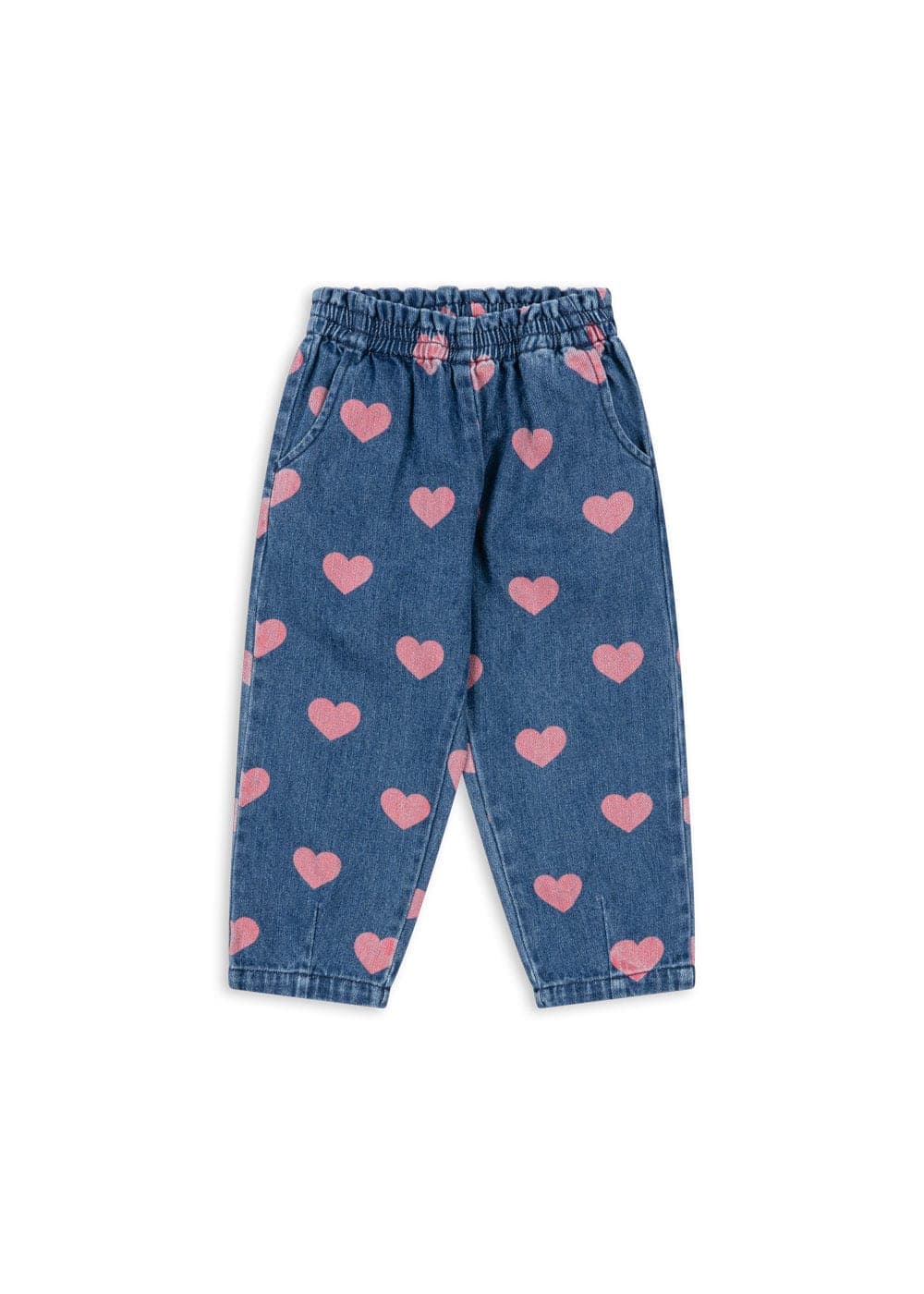 Konges Sløjd / Magot Denim Jeans med hjerter / Bon Coeur Pink — billede 1