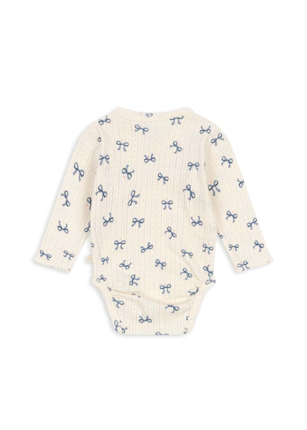 Konges Sløjd / Minnie Newborn body med sløjfer / Bow Blue — billede 2
