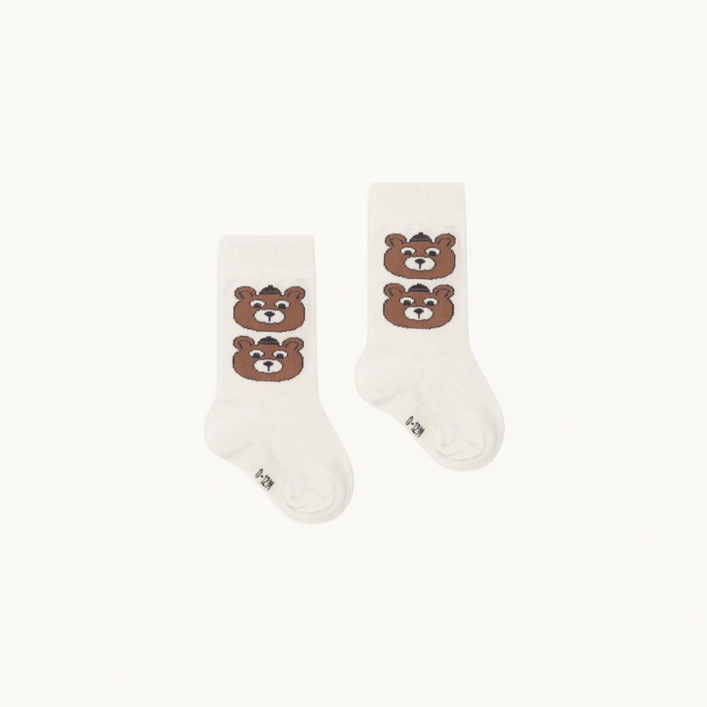 Tiny Cottons / Baby strømper med bjørne / vanilla — billede 1
