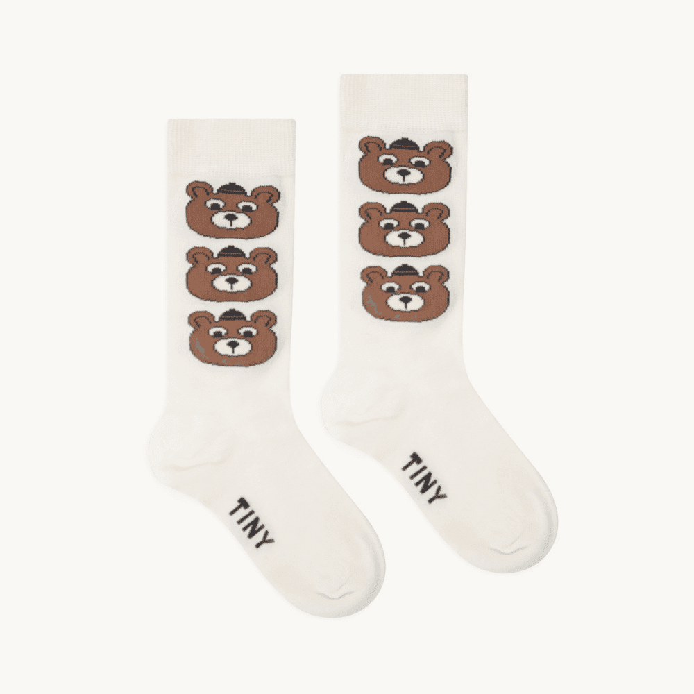 Tiny Cottons / Strømper med bjørne / vanilla — billede 1