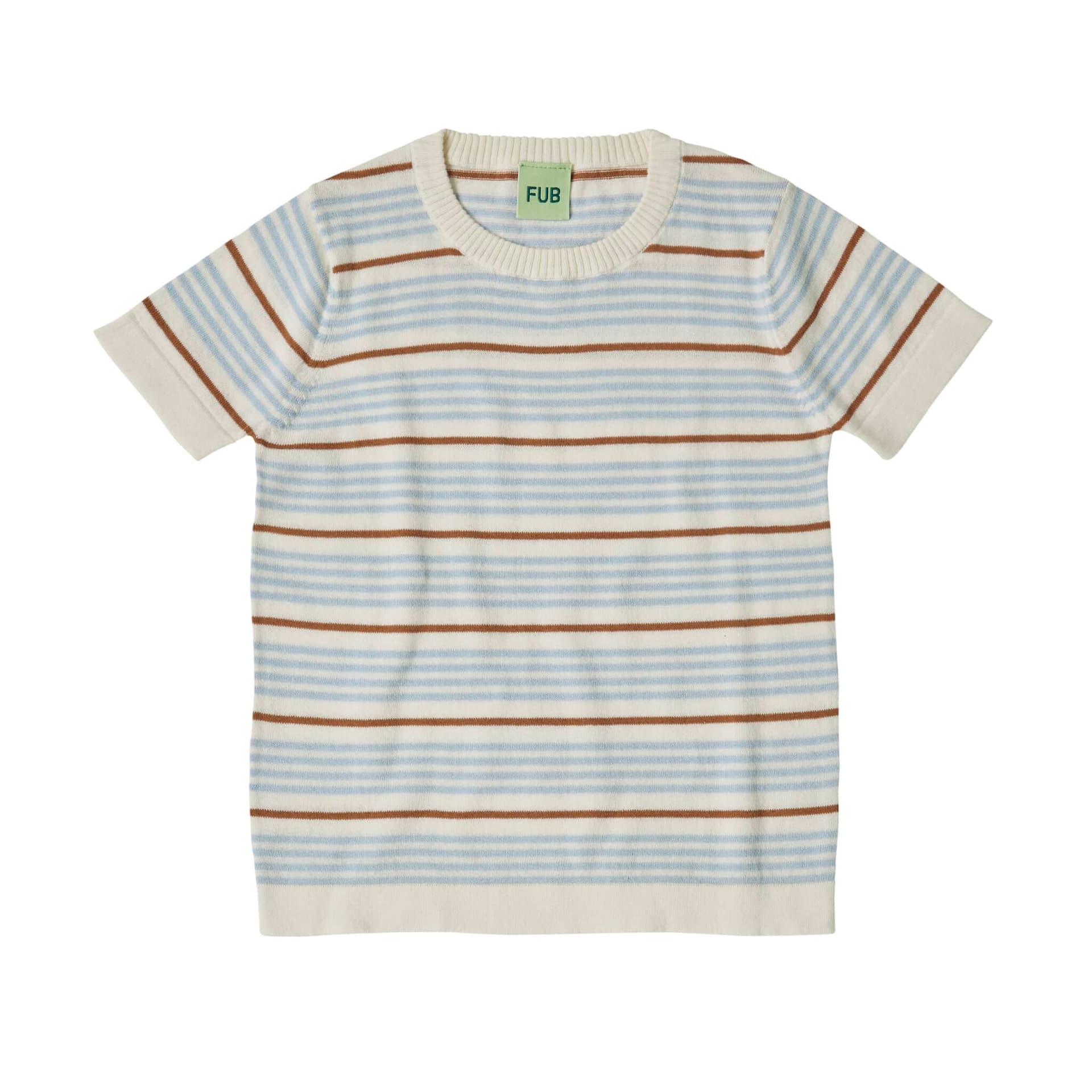 FUB — FUB / Stribet T-shirt bomuld / Cloud