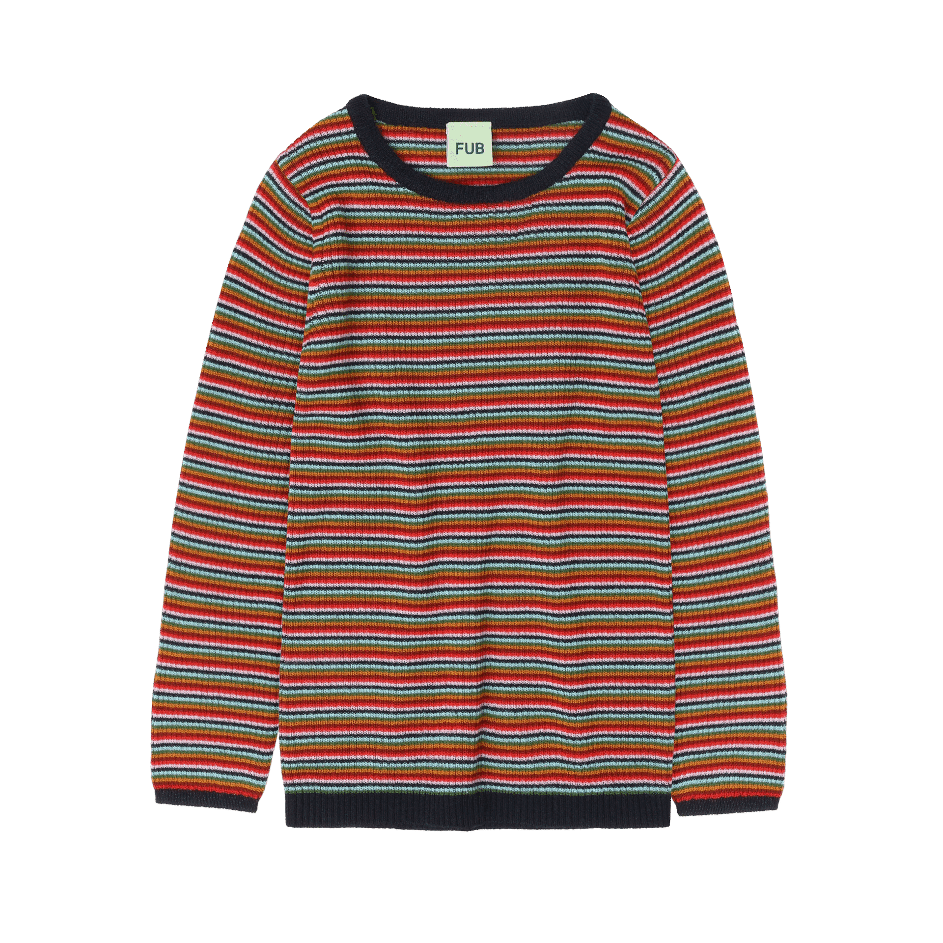 FUB — FUB / Rib Uld Bluse / Multi Striber