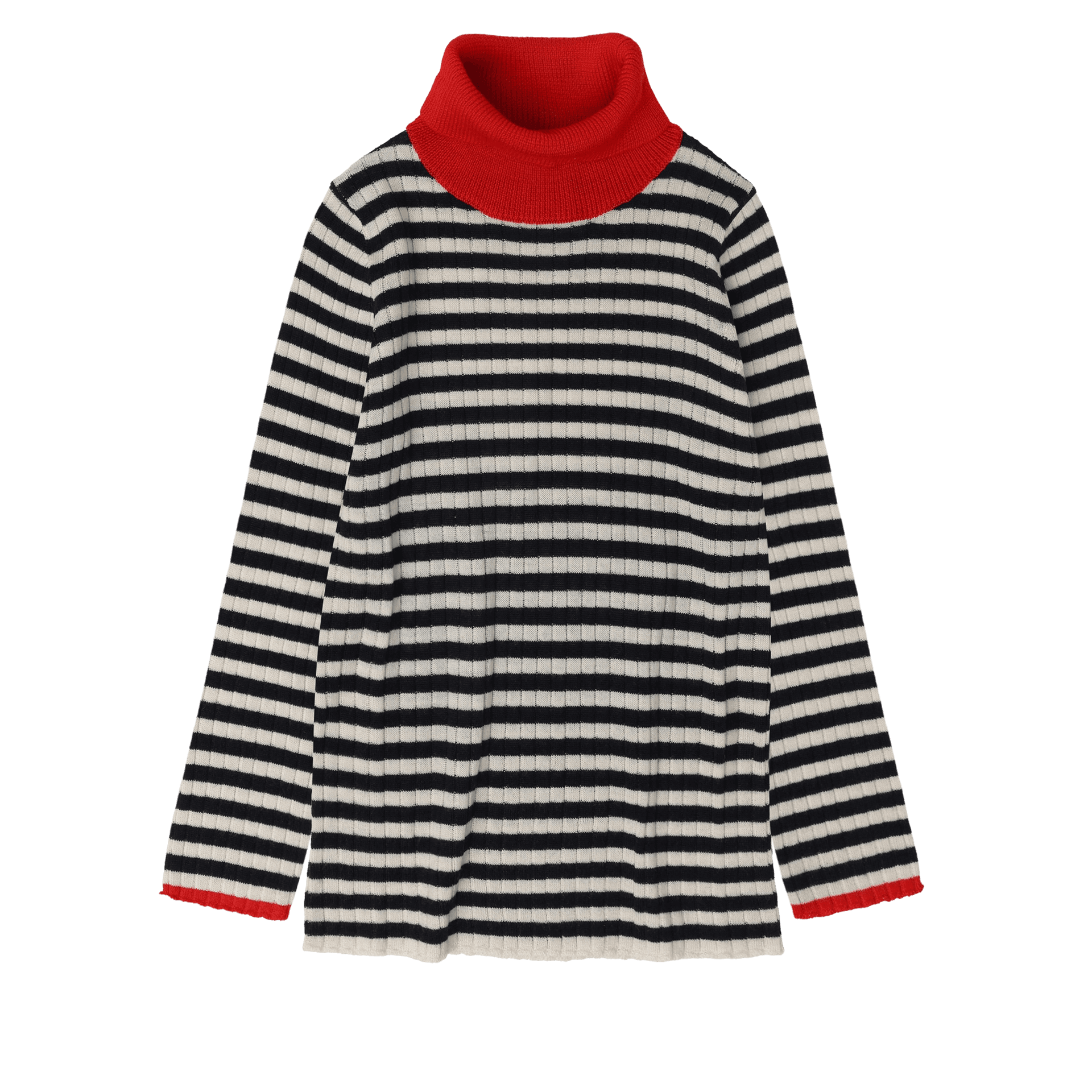 FUB — FUB / Rullekrave Uld Bluse / Dark Navy