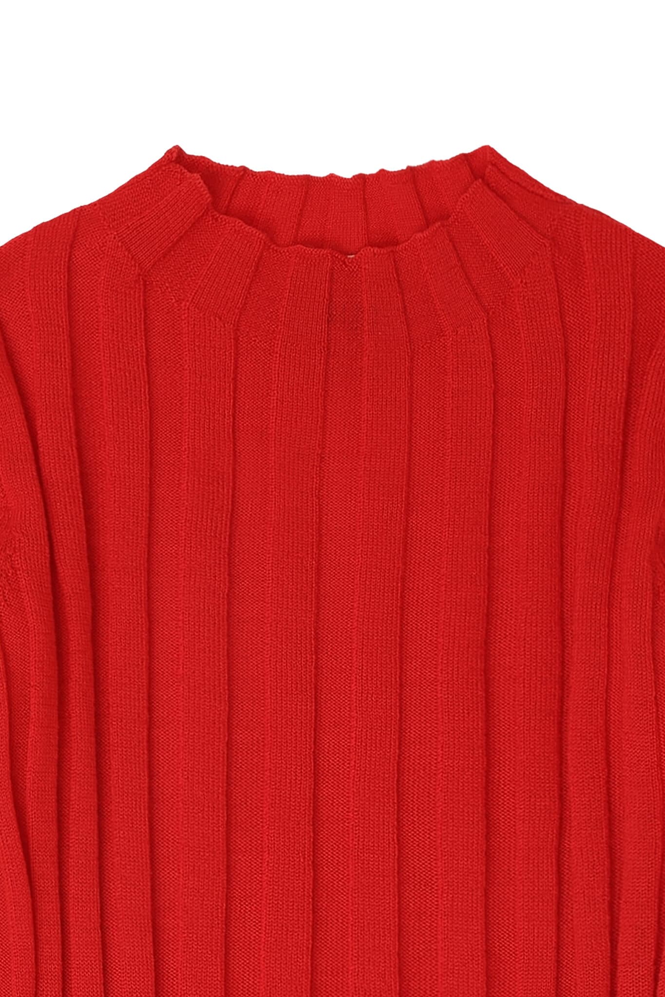 FUB / High Neck Uld Bluse / Signal Red — billede 2