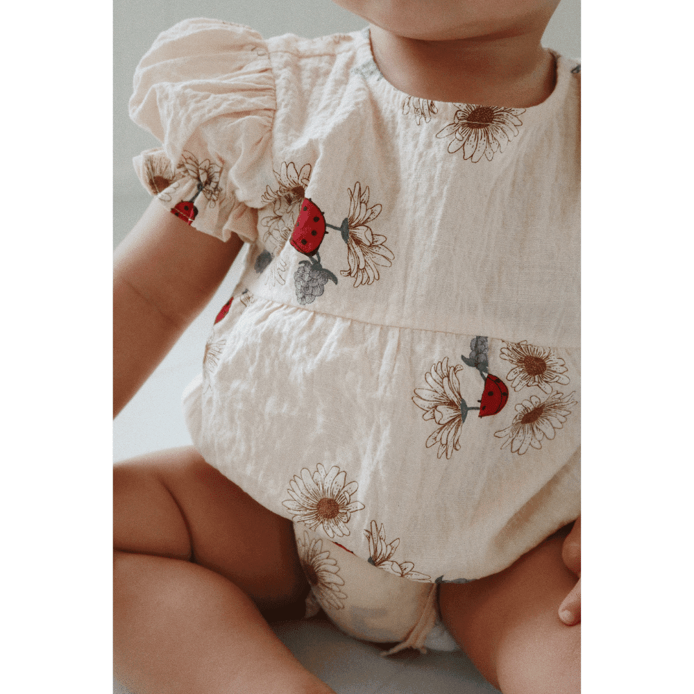 Konges Sløjd / Vida puf ærme romper / Ladybug — billede 1