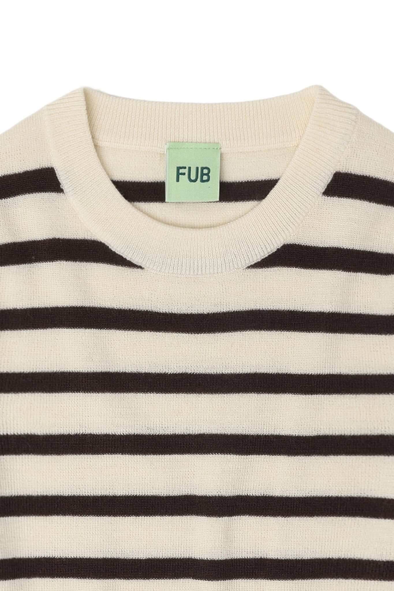 FUB / Stribet Uld Bluse / Mocca — billede 2
