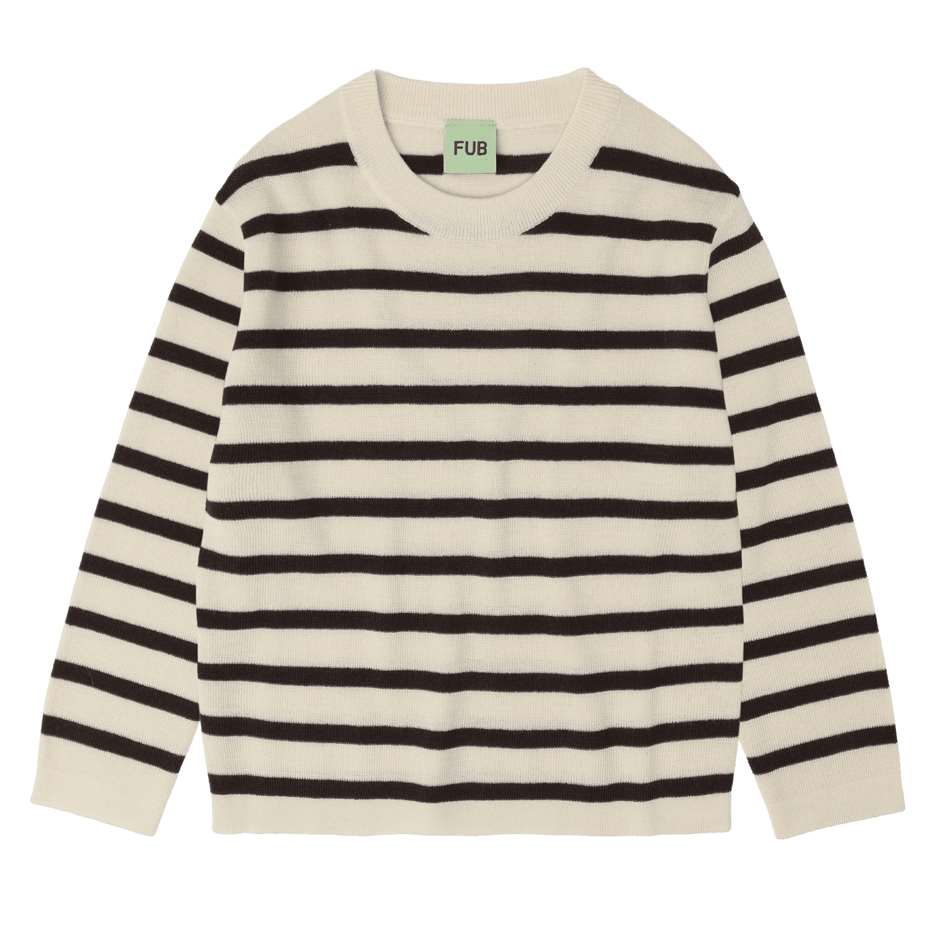 FUB — FUB / Stribet Uld Bluse / Mocca