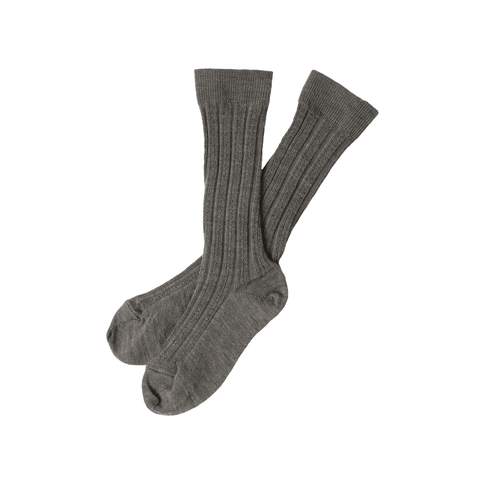 FUB — FUB / Uld Knæstrømper / Dark Beige Melange