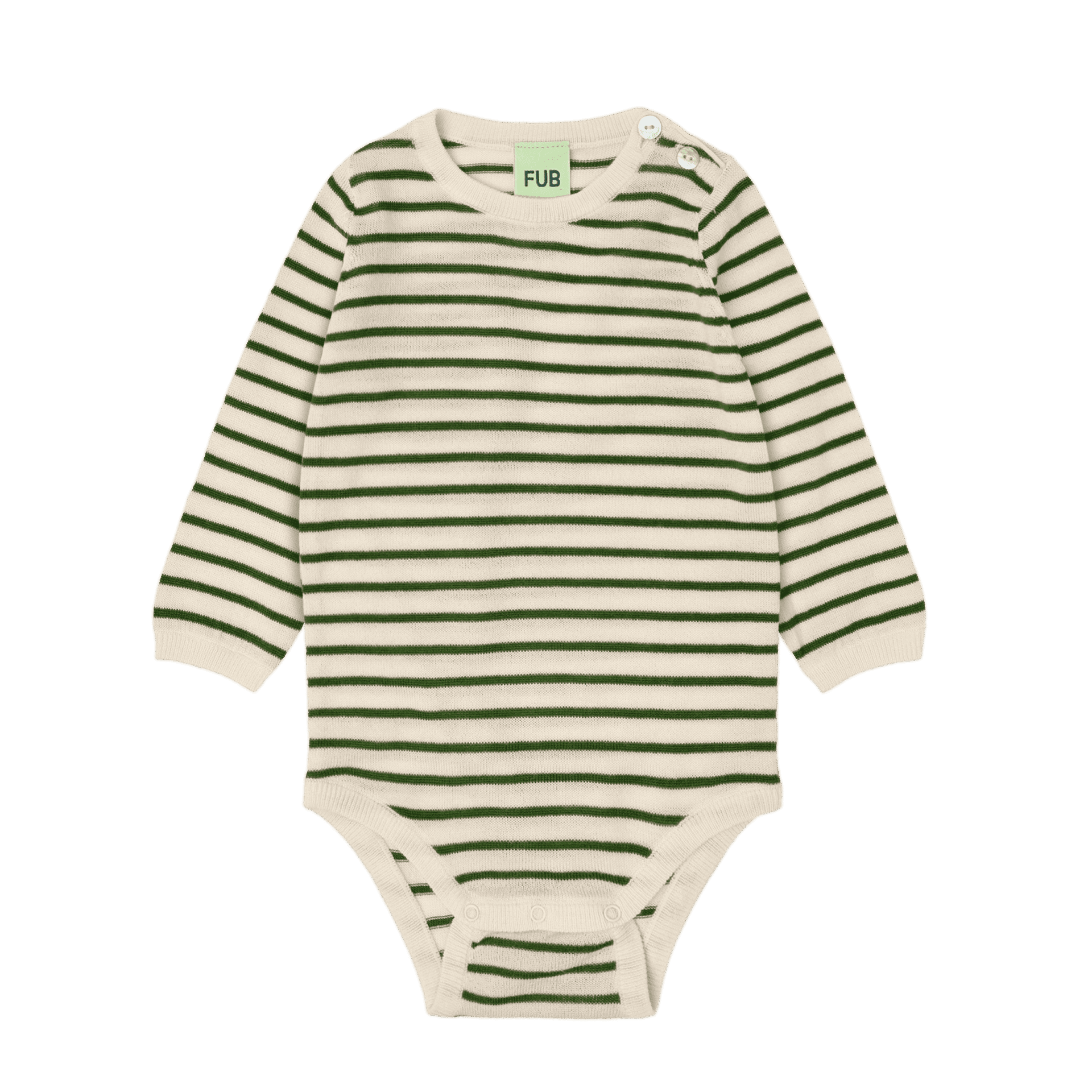 FUB — FUB / Stribet Baby Uld Body / Forest
