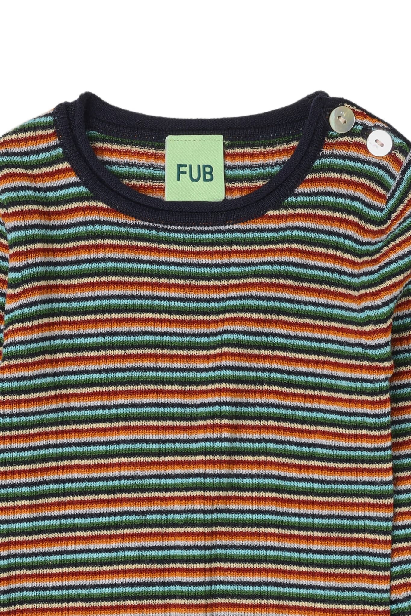 FUB / Baby Rib Uld Body / Multi striber — billede 2