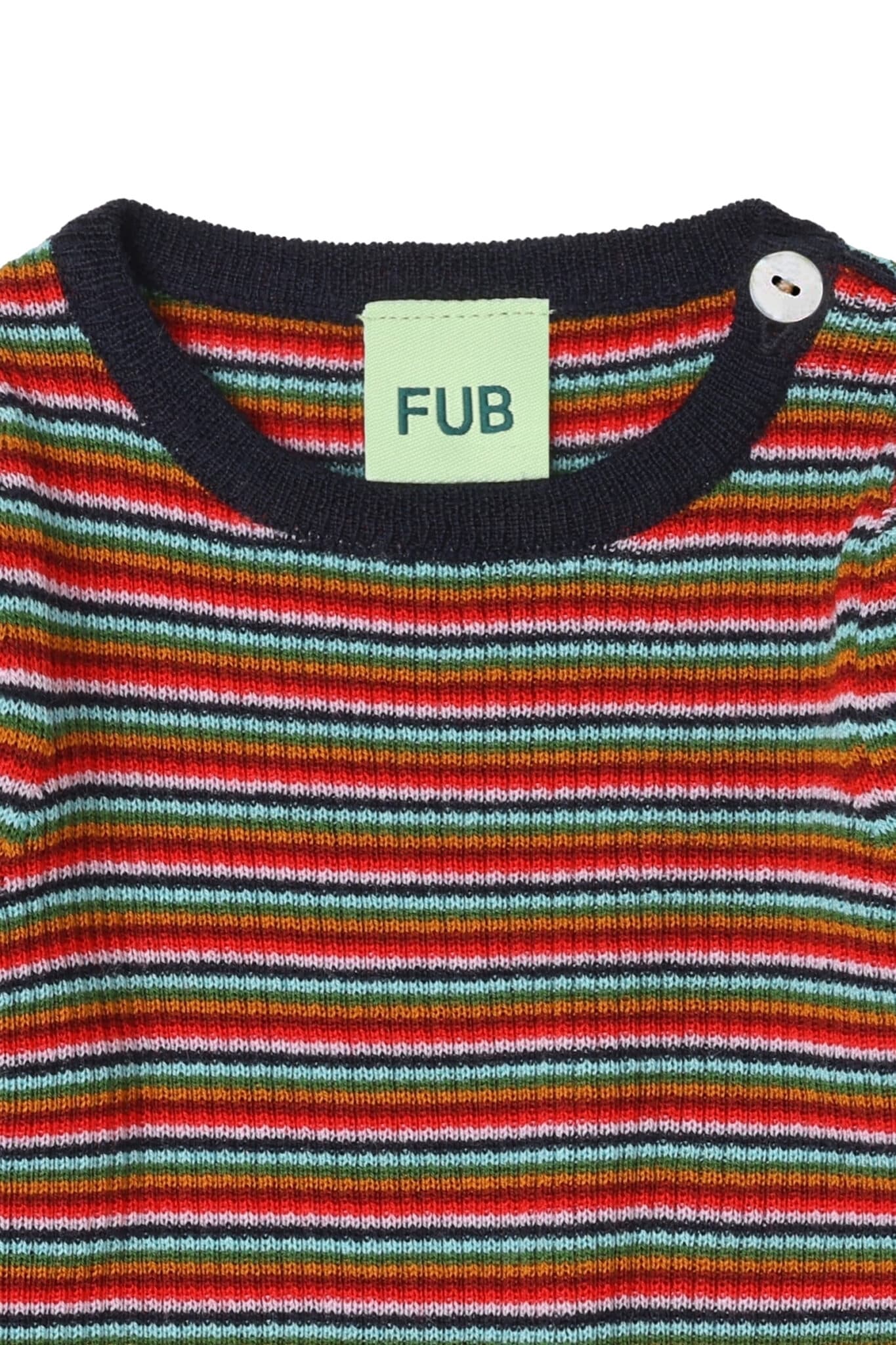 FUB / Baby Rib Uld Bluse / Multi striber — billede 2