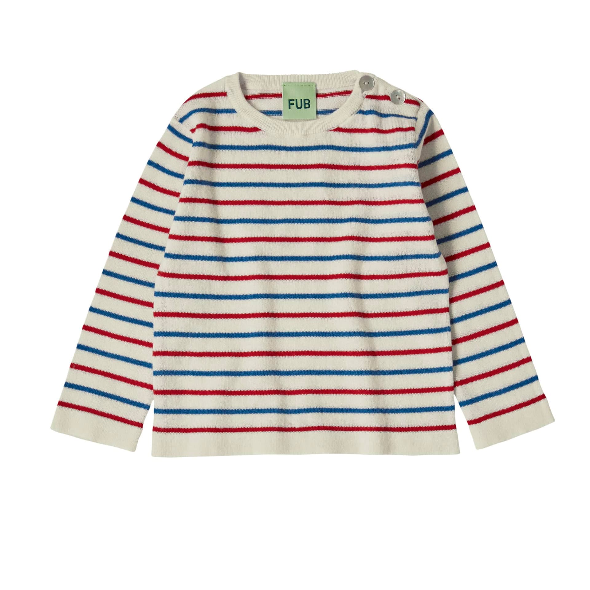 FUB — FUB / Baby kontrast stribet bluse bomuld / Azure Crimson