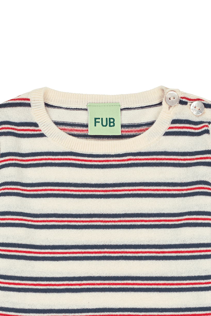 FUB / Baby Bomulds Body / Ecru Dark Navy — billede 2