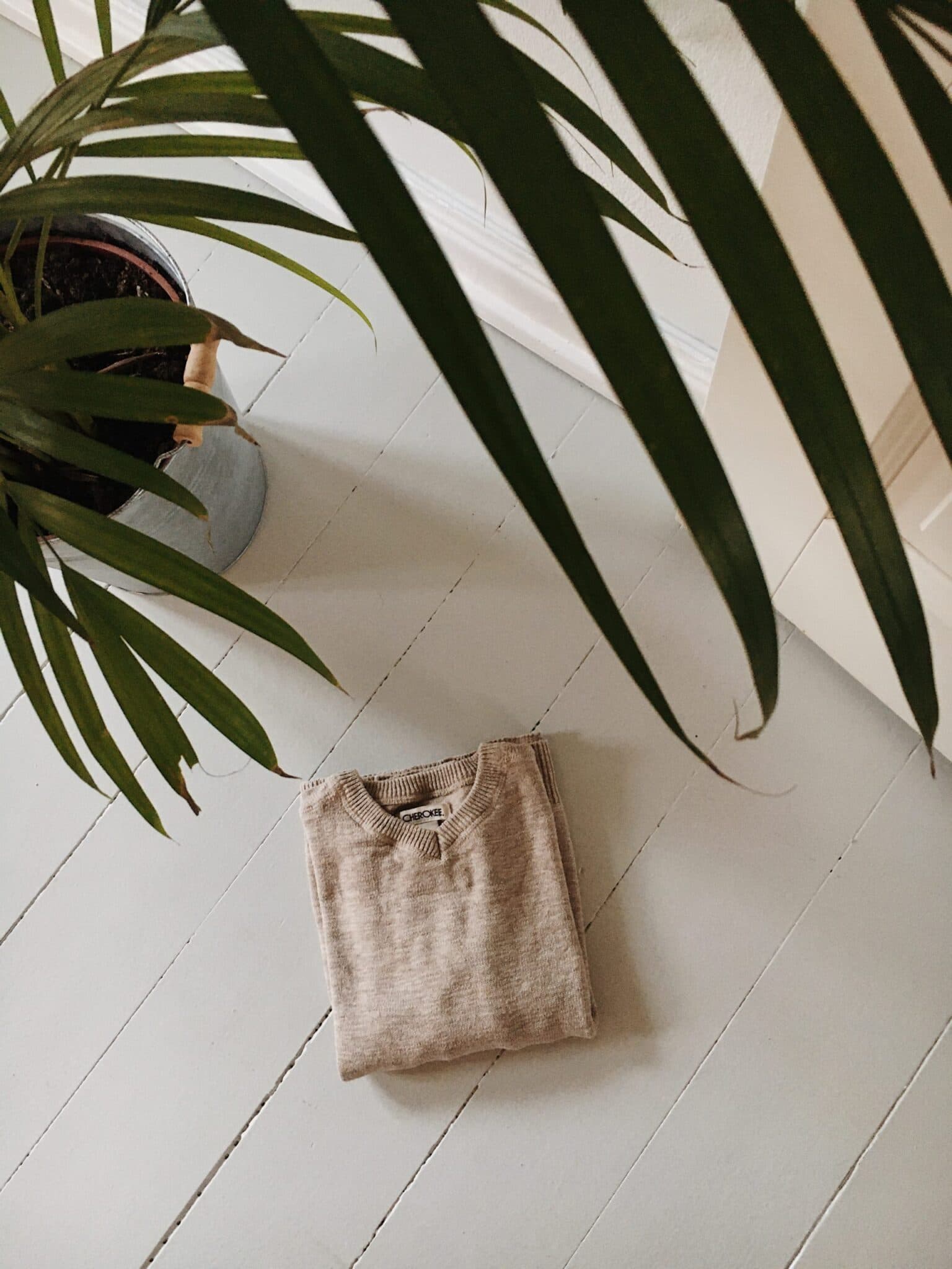 Cotton V-neck Sweater