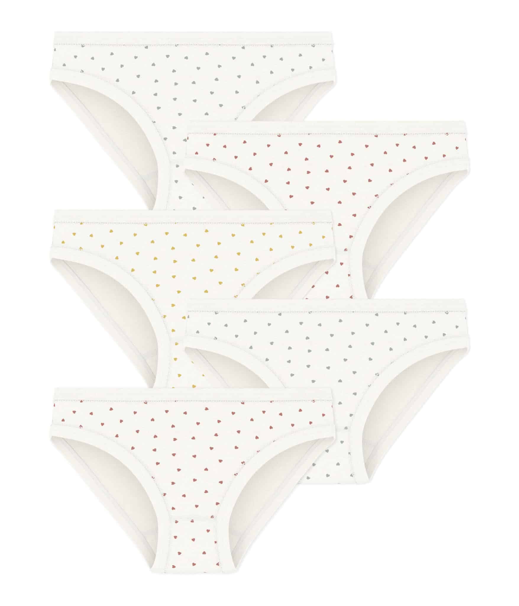 Petit Bateau / 5 pak underbukser hjerter / pige — billede 1