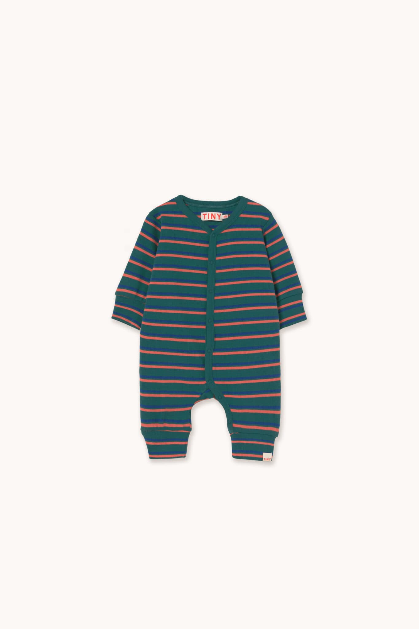 Tiny Cottons / Duo Stripes Rib heldragt / Grøn — billede 1
