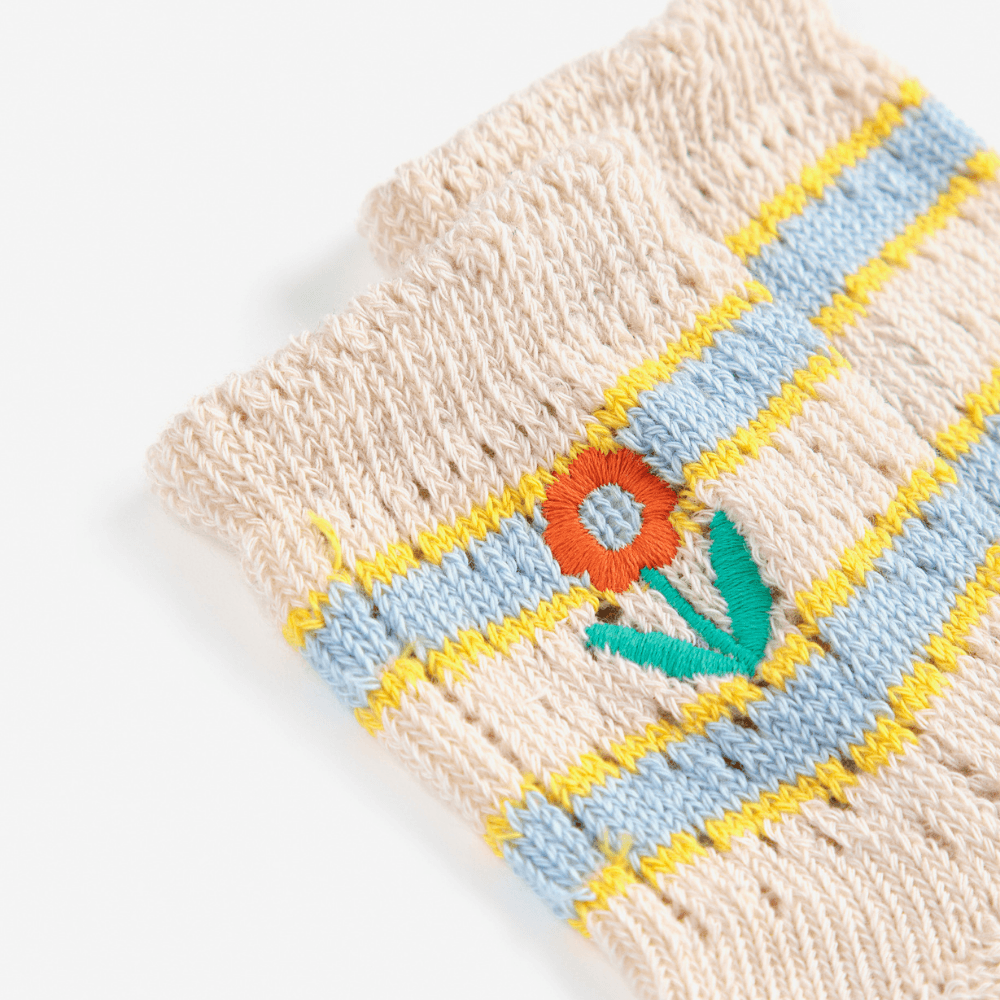 Bobo Choses / Baby Strømper / Flower stripes — billede 2