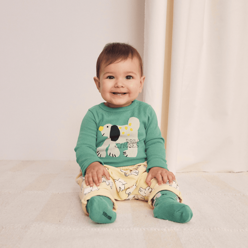 Bobo Choses / Baby body med hund / grøn — billede 2