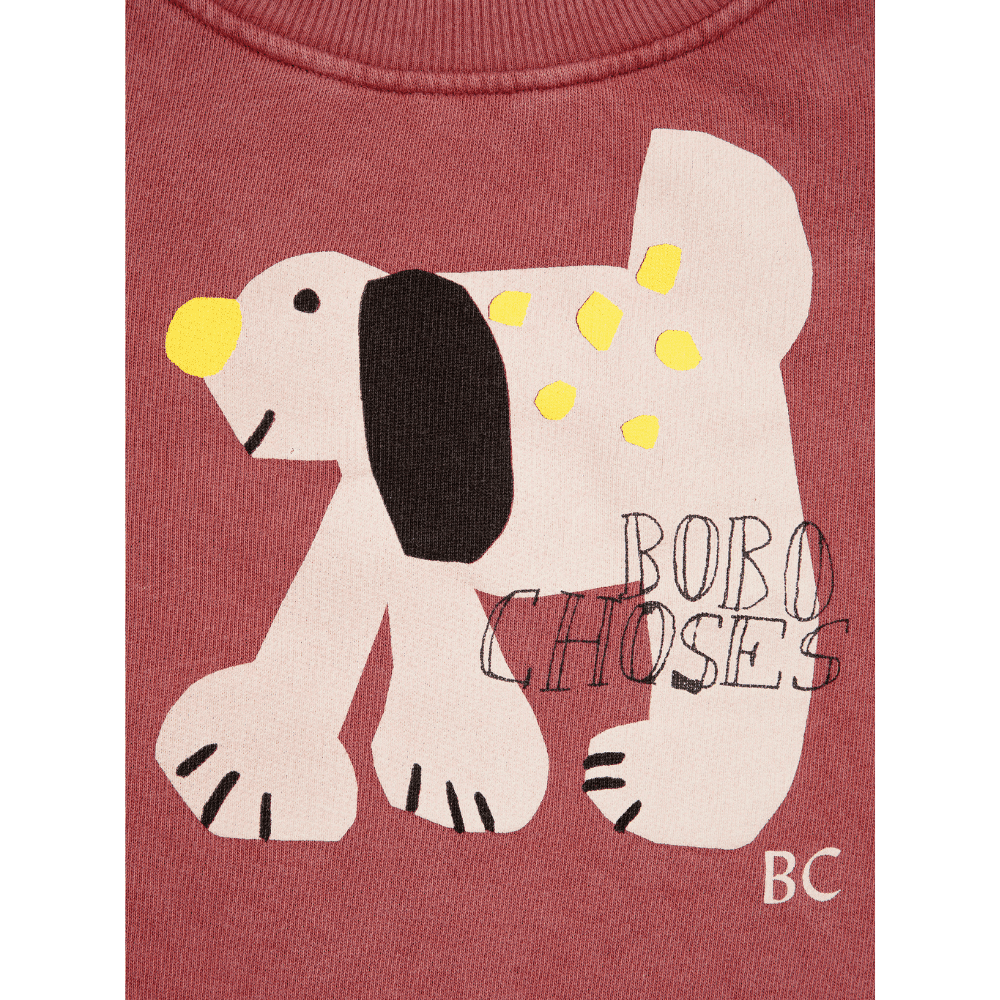 Bobo Choses / sweatshirt hund / bordeaux — billede 2