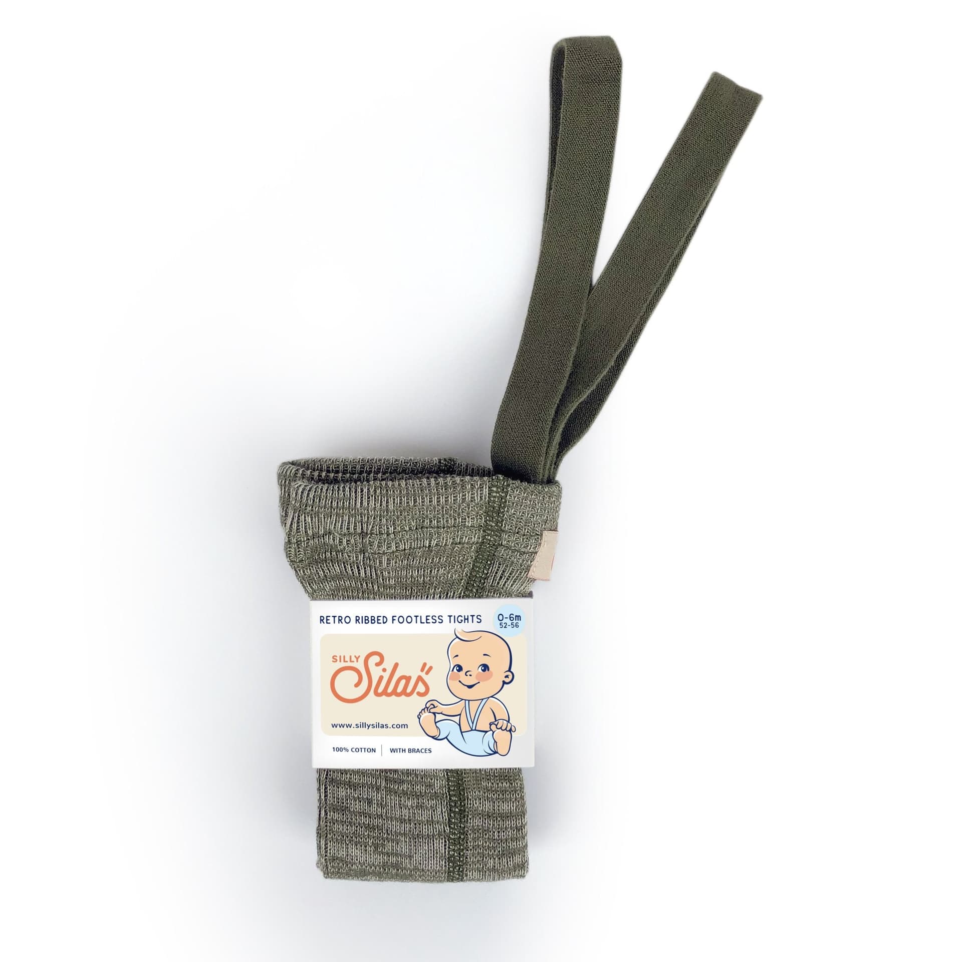 Silly Silas / Tights uden fødder - Creamy Olive