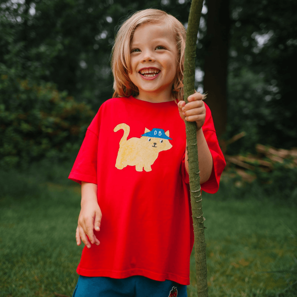 Daily Brat / James Kitty Cat t-shirt / Rød — billede 4