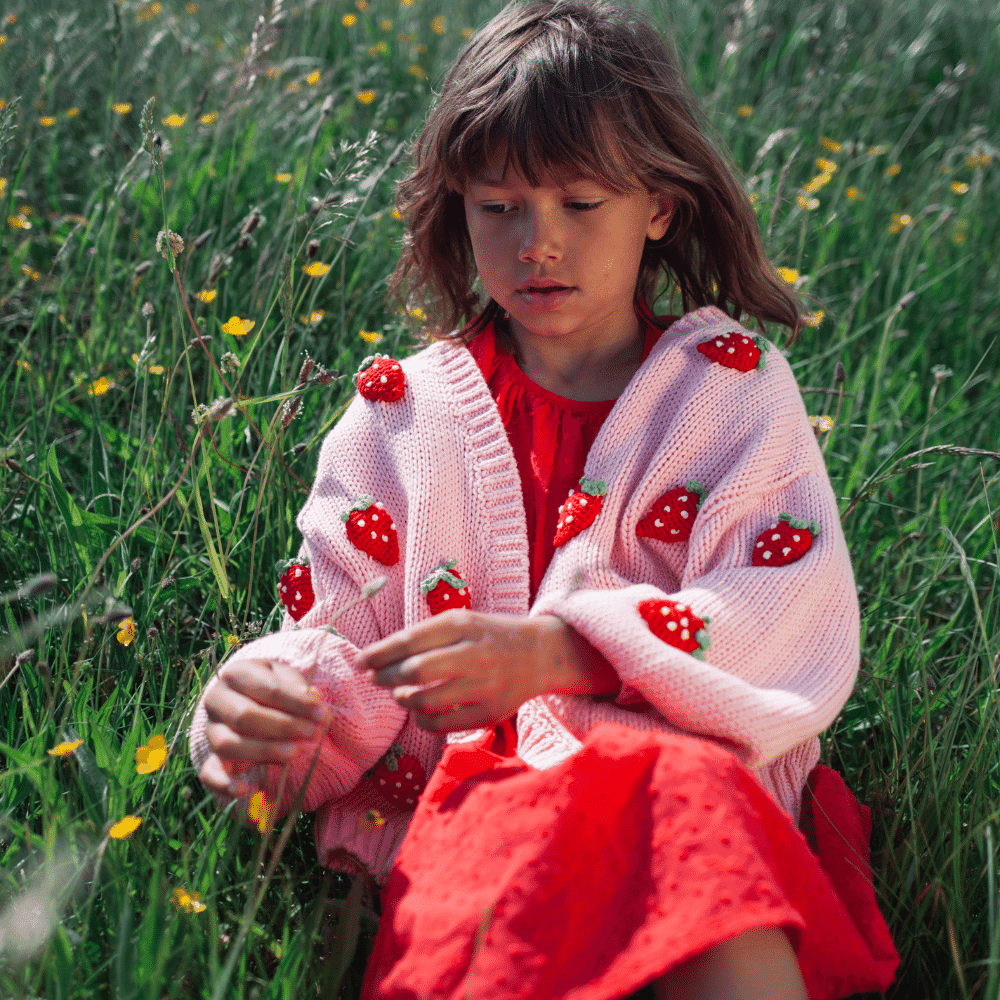 Daily Brat / Jordbær cardigan / lyserød — billede 3