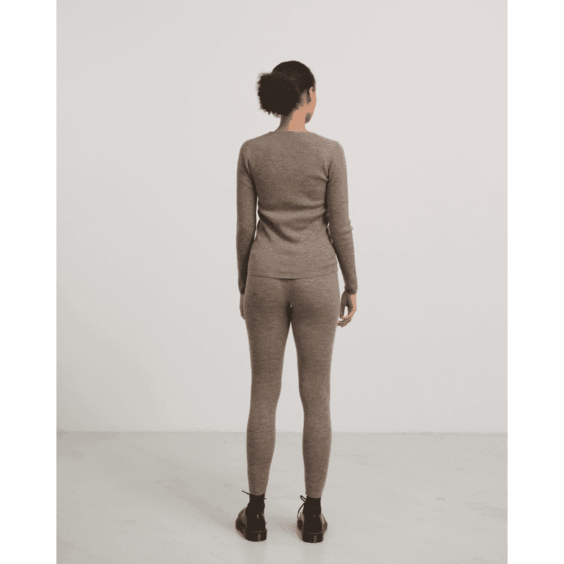 FUB / Rib Uld Bluse / Beige melange — billede 2