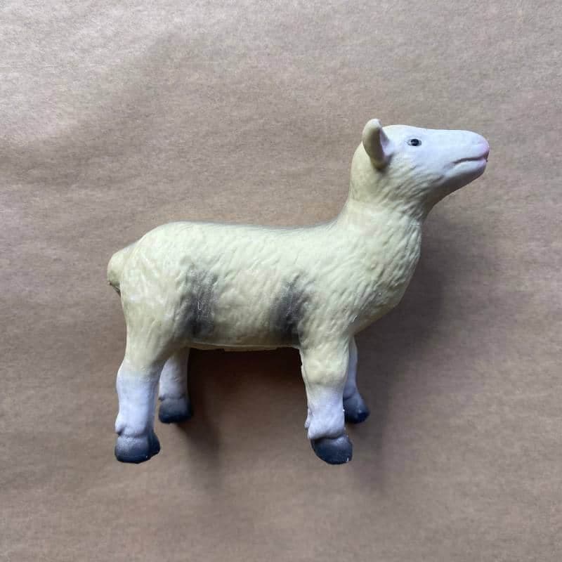 Green Rubber Toys / Bondegårdsdyr / Lam — billede 1